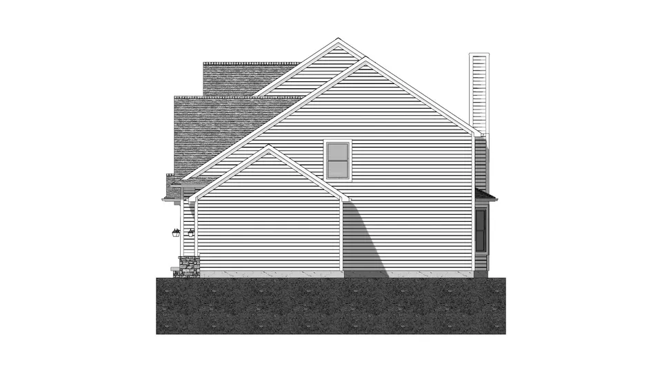 The Hanover house plan, exterior view 2